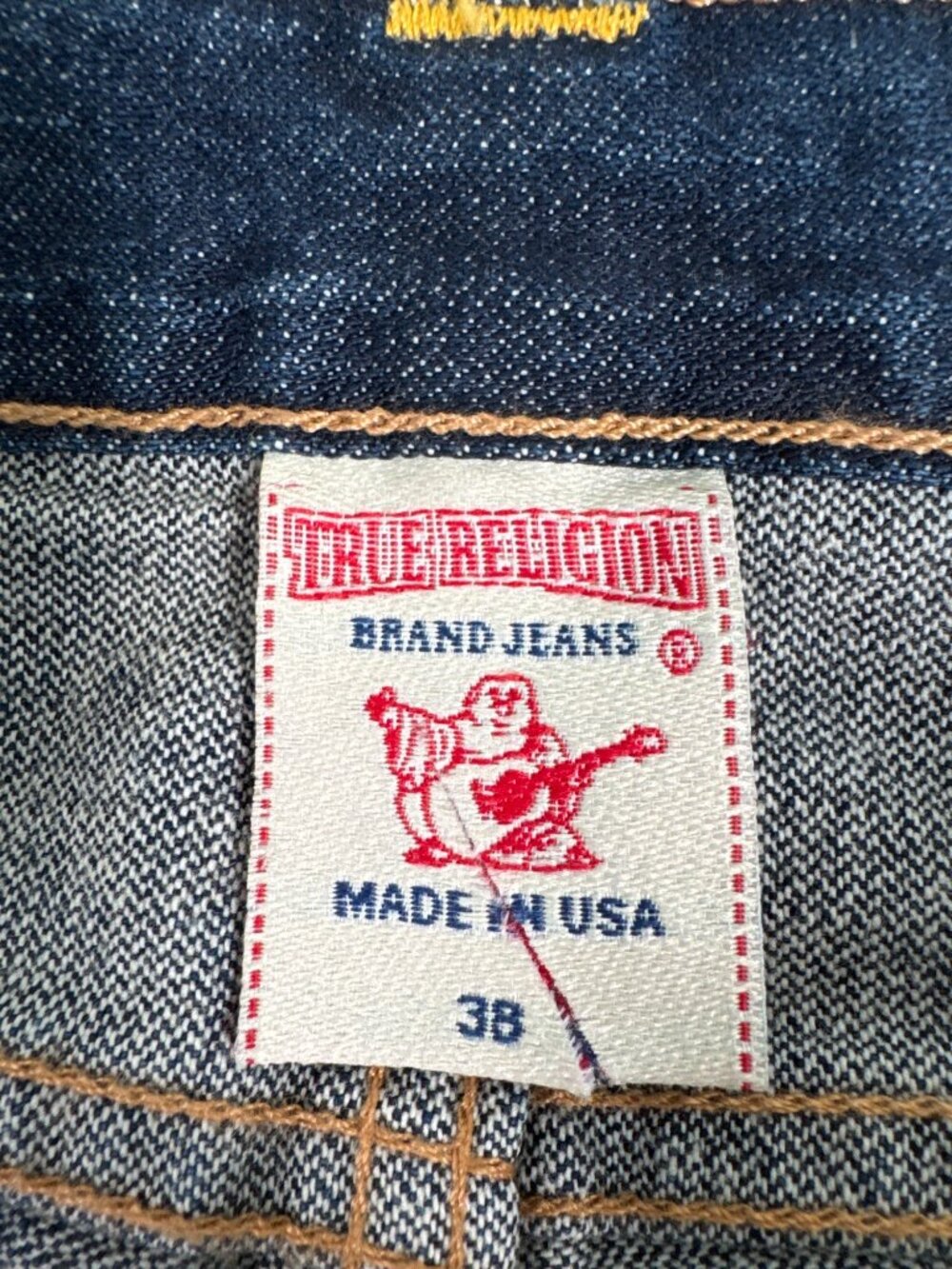 True Religion Mens 38 Bobby Blue Jeans 90s Y2K Buttons Casual Comfort Western - Picture 8 of 13